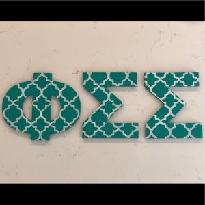 Phi Sigma Sigma hand painted letters